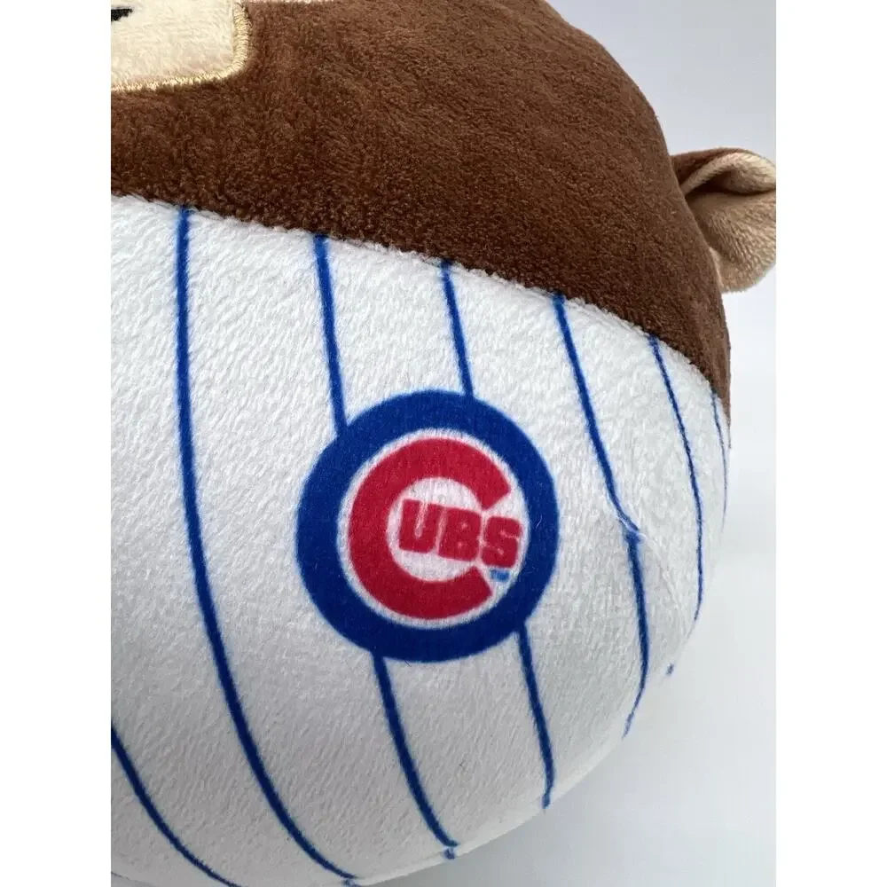 APC Chicago Cubs ROUND PLUSH Brown Bear With Cubby Blue LOGO Hat 8” NO Tag